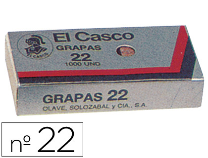 GRAPAS EL CASCO N22 CAJA DE 1000 UNIDADES