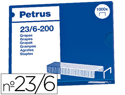 GRAPAS PETRUS N 23/6 CAJA DE 1000 UNIDADES