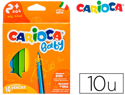 LAPICES DE COLORES CARIOCA BABY 2 AOS CAJA DE 10 COLORES SURTIDOS