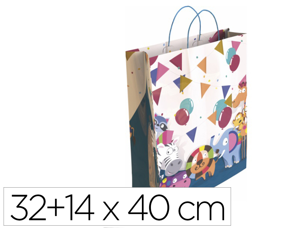 BOLSA PARA REGALO BASIKA TA2304 L BOTELLA 32+14X40 CM