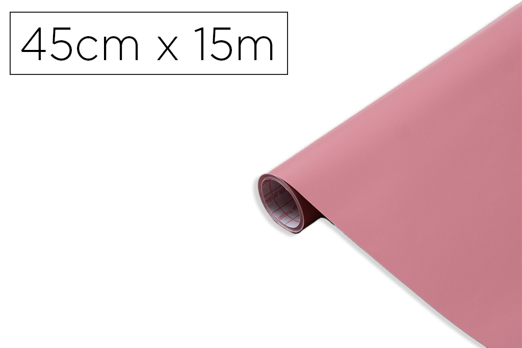 ROLLO ADHESIVO D-C-FIX ROSA CENIZA MATE ANCHO 45 CM LARGO 15 MT