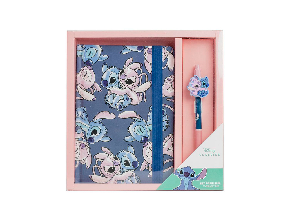 SET DE PAPELERIA BOLIGRAFO STITCH 2 PIEZAS