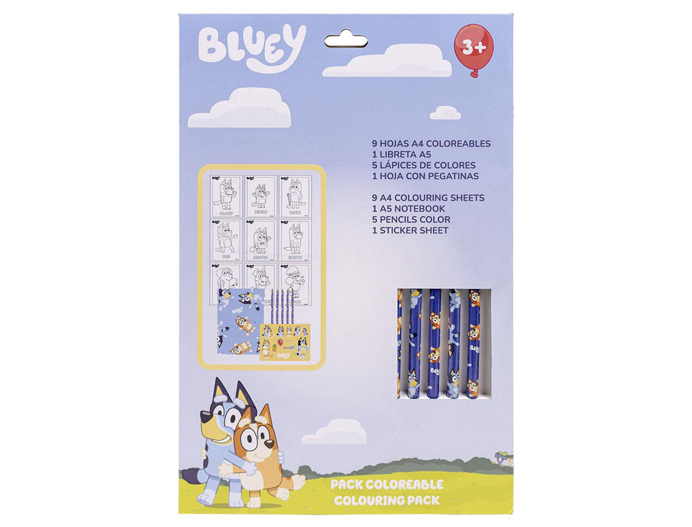 SET DE PAPELERIA COLOREABLE BLUEY