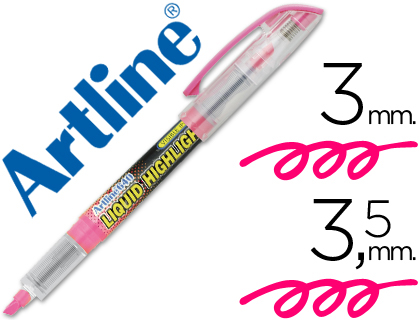 ROTULADOR ARTLINE FLUORESCENTE EK-640 ROSA PUNTA BISELADA