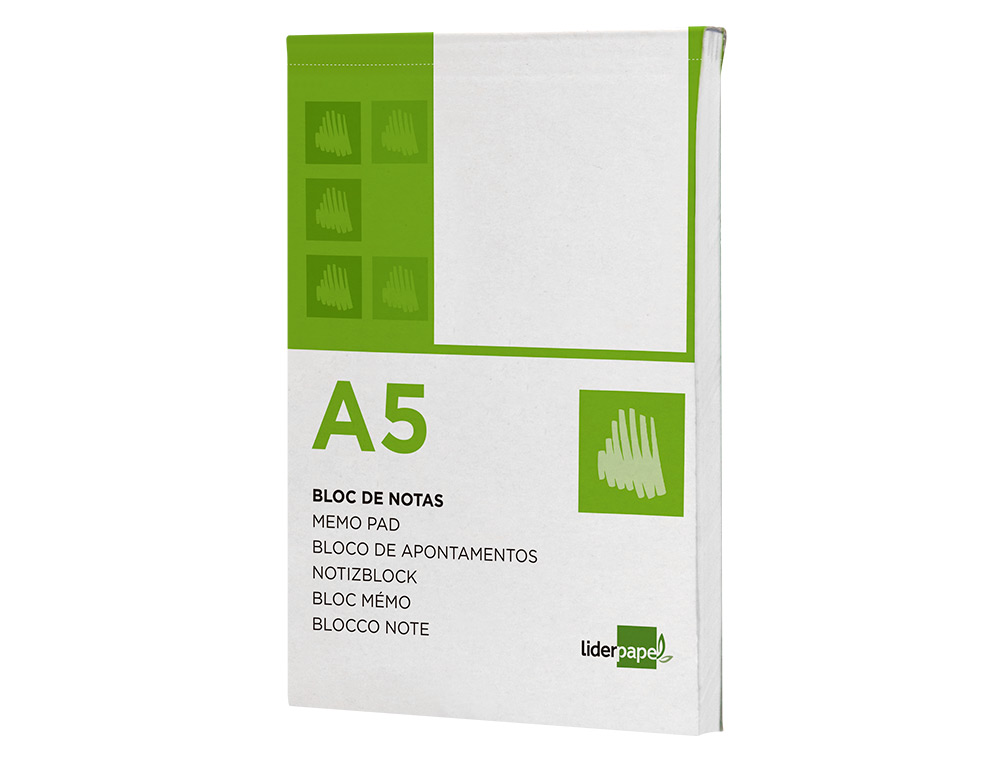 BLOC NOTAS LIDERPAPEL LISO A5 80 HOJAS 60G/M2 PERFORADO