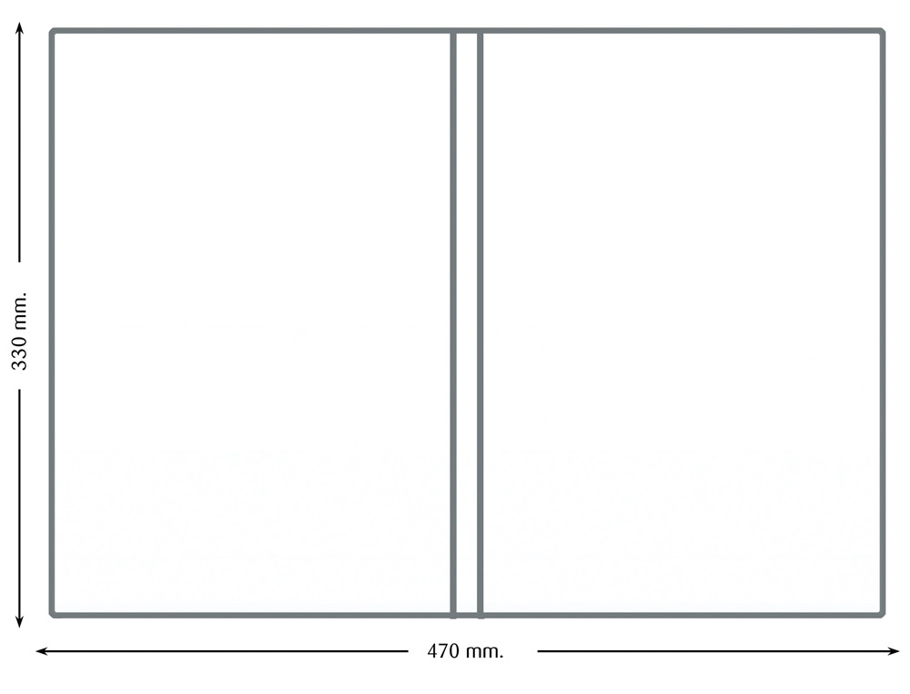 FUNDA PORTADOCUMENTO Q-CONNECT FOLIO DOBLE 180 MICRAS PVC TRANSPARENTE 330X470MM