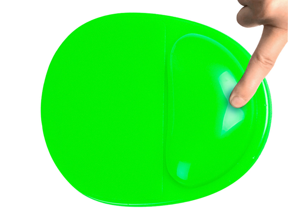 ALFOMBRILLA PARA RATON Q-CONNECT REPOSAMUÑECAS DE GEL PVC COLOR VERDE 210X245X20 MM