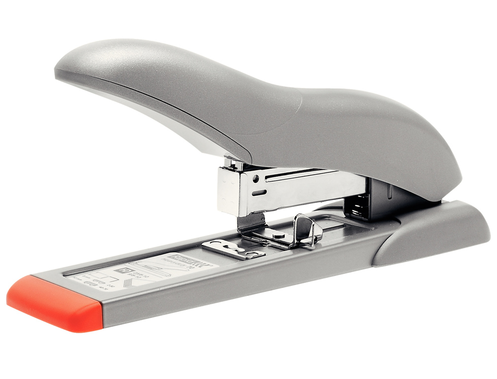 GRAPADORA RAPID FASHION HD70 PLATA/NARANJA CAPACIDAD 70 HOJAS USA GRAPAS 9/8-10 Y 23/8-10