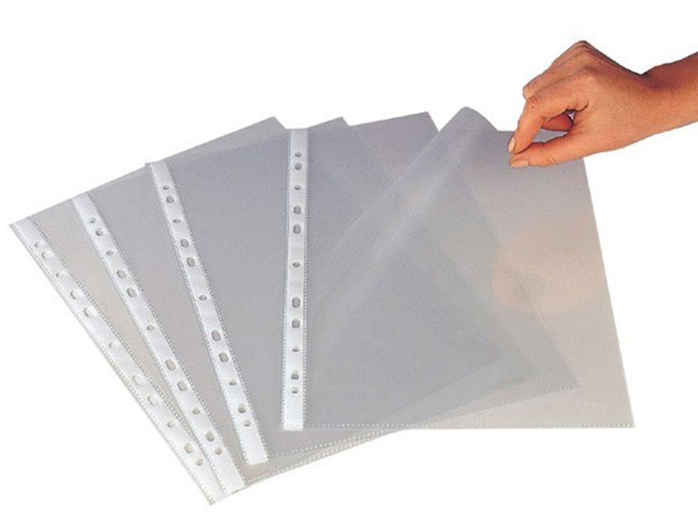 FUNDA MULTITALADRO Q-CONNECT FOLIO 80 MC CRISTAL CAJA DE 1400 UNIDADES
