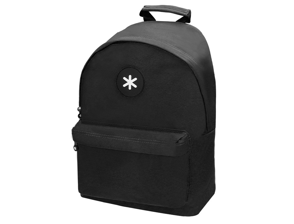 MOCHILA ANTARTIK CON ASA Y BOLSILLOS CON CREMALLERA COLOR NEGRO 310X160X410 MM