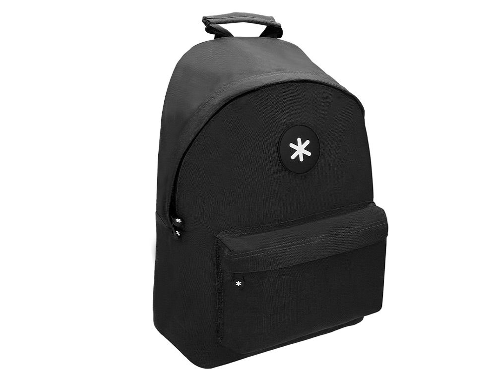 MOCHILA ANTARTIK CON ASA Y BOLSILLOS CON CREMALLERA COLOR NEGRO 310X160X410 MM