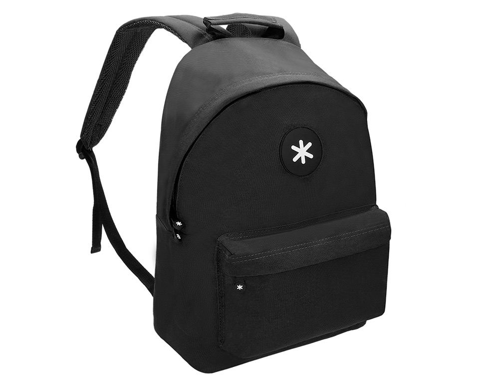 MOCHILA ANTARTIK CON ASA Y BOLSILLOS CON CREMALLERA COLOR NEGRO 310X160X410 MM