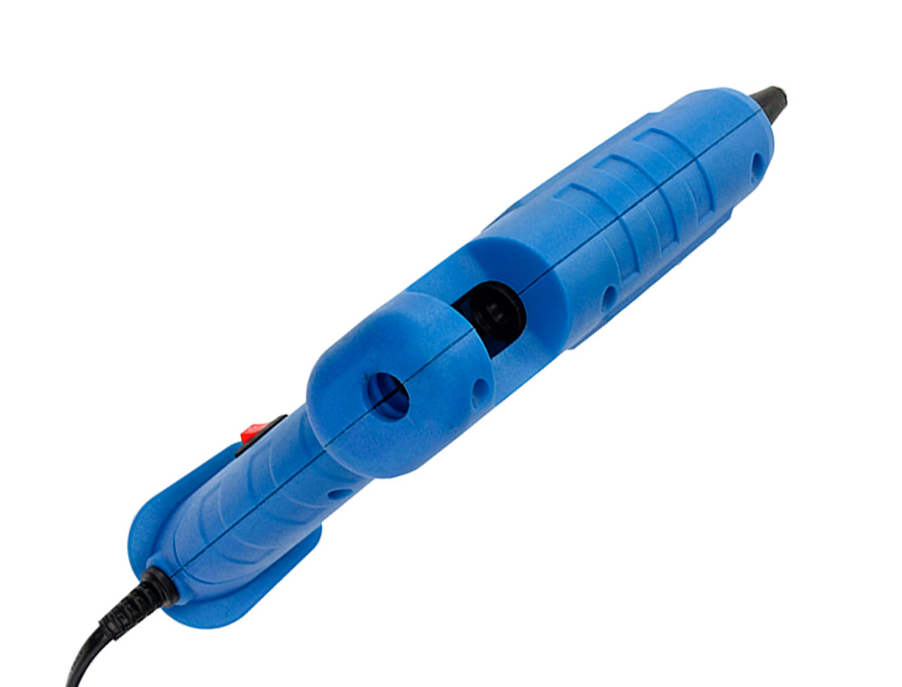 PISTOLA TERMOFUSIBLE LIDERPAPEL DE 100 W CON GATILLO DISPENSADOR Y 2 BARRAS DE REPUESTO DE 11 MM