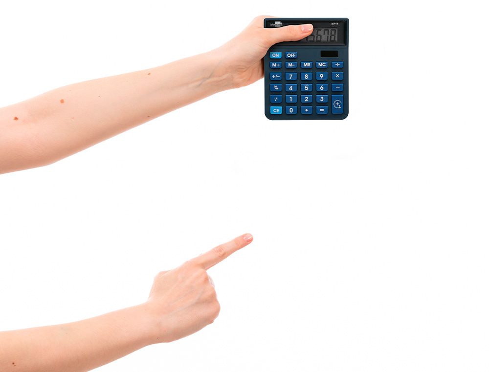 CALCULADORA LIDERPAPEL SOBREMESA XF17 8 DIGITOS SOLAR Y PILAS COLOR AZUL 127X105X24 MM