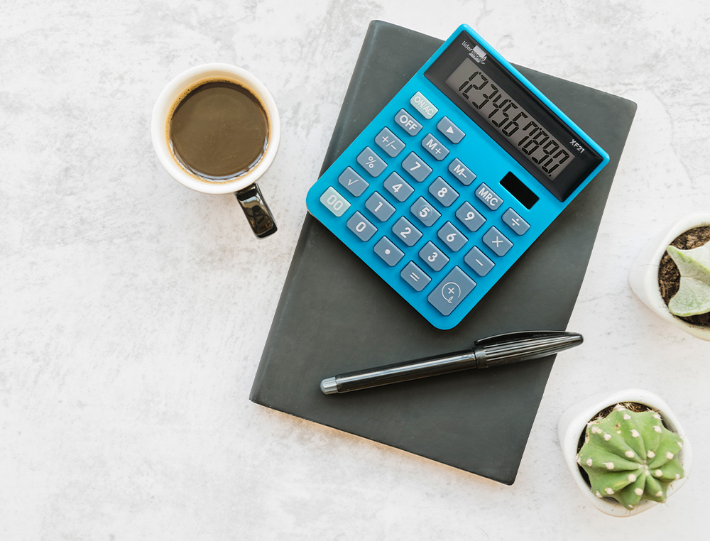 CALCULADORA LIDERPAPEL SOBREMESA XF21 10 DIGITOS SOLAR Y PILAS COLOR AZUL 127X105X24 MM