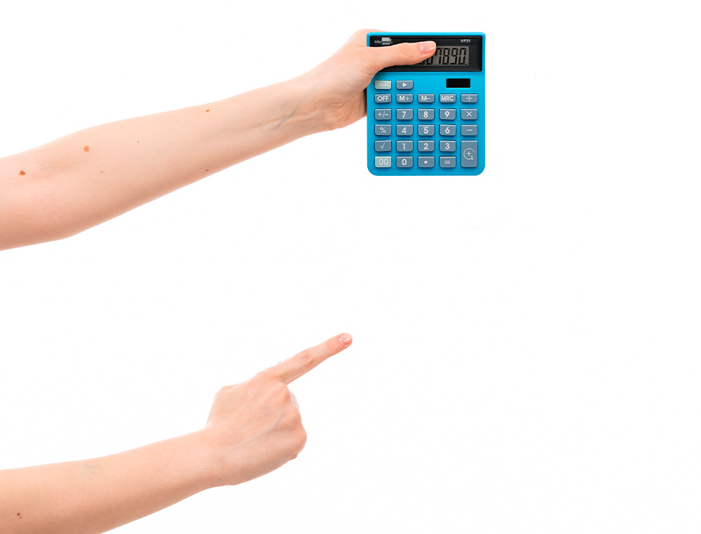 CALCULADORA LIDERPAPEL SOBREMESA XF21 10 DIGITOS SOLAR Y PILAS COLOR AZUL 127X105X24 MM