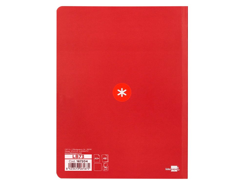 LIBRETA ANTARTIK A5+ PLUS COSIDA 48 HOJAS 90G/M2 LISO SIN MARGEN 6 COLORES SURTIDOS