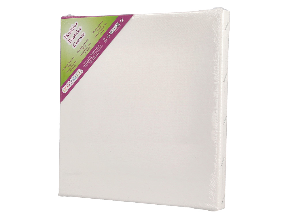 BASTIDOR LIDERCOLOR LIENZO GRAPADO LATERAL ALGODON 100% 30X30 CM