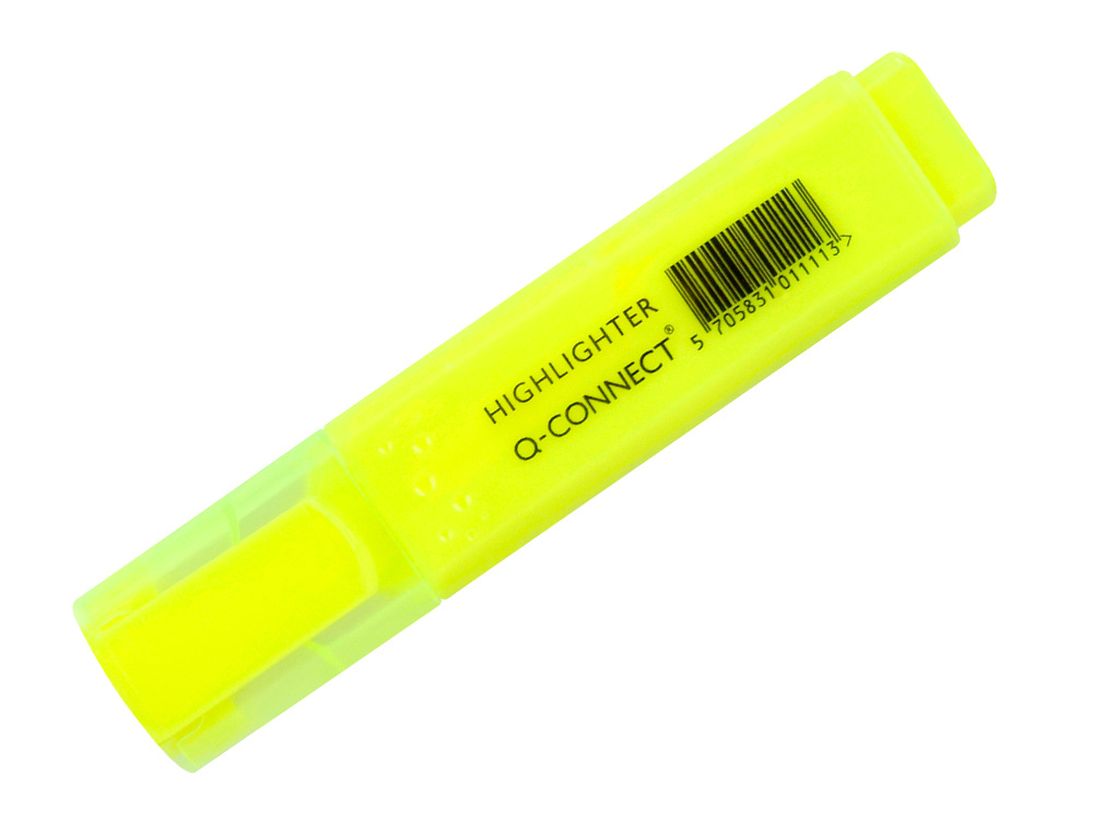 ROTULADOR Q-CONNECT FLUORESCENTE AMARILLO PUNTA BISELADA