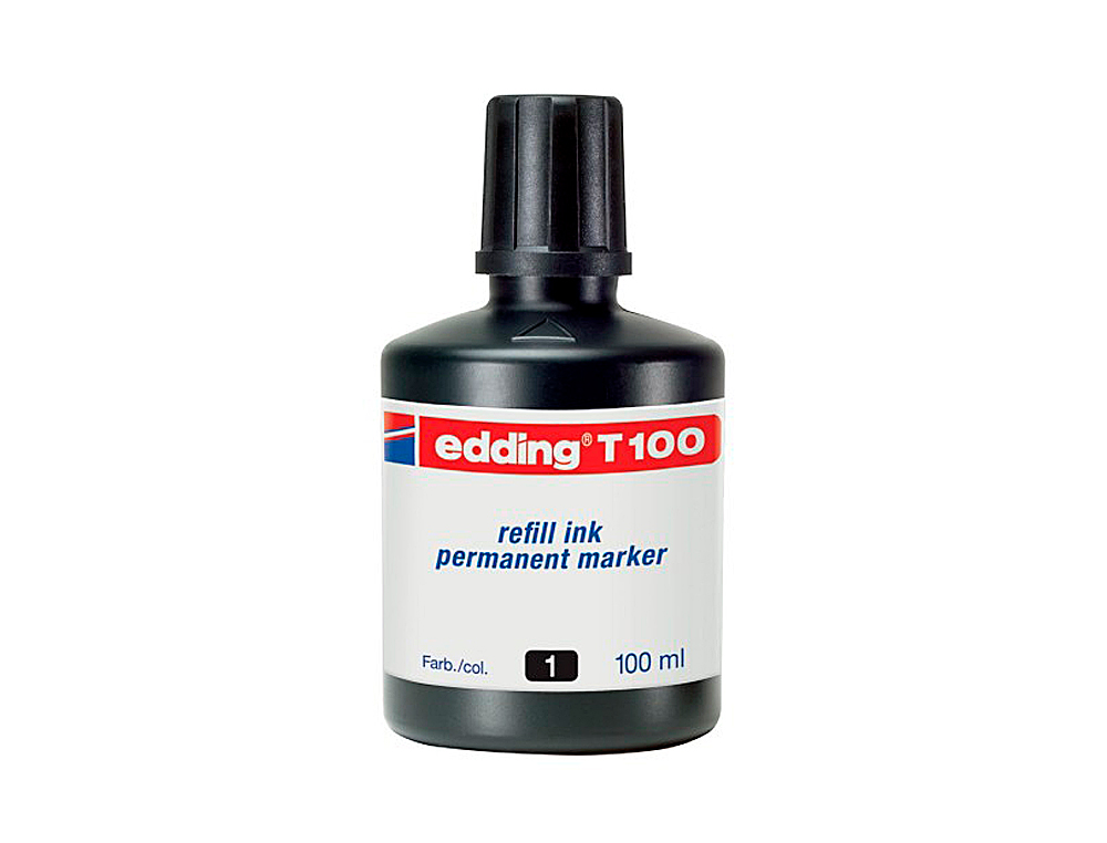 TINTA ROTULADOR EDDING T-100 NEGRO BOTE 100 ML
