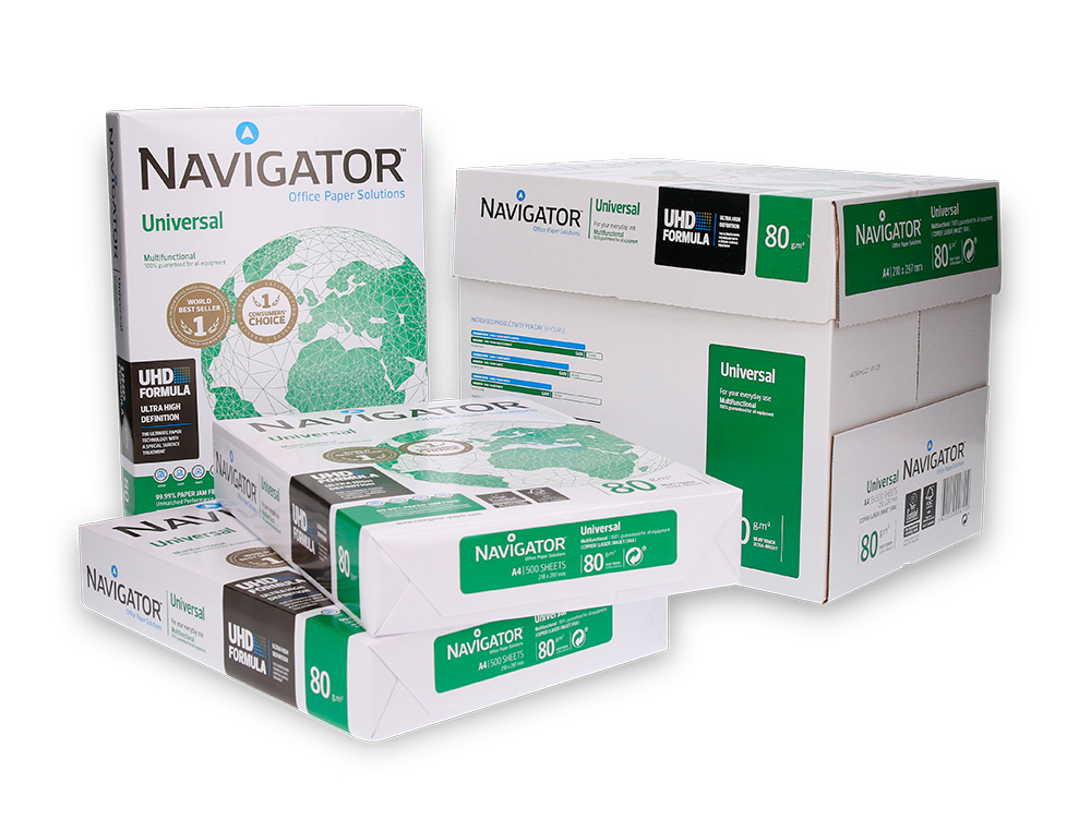 PAPEL FOTOCOPIADORA NAVIGATOR DIN A4 80 GRAMOS PAQUETE DE 500 HOJAS