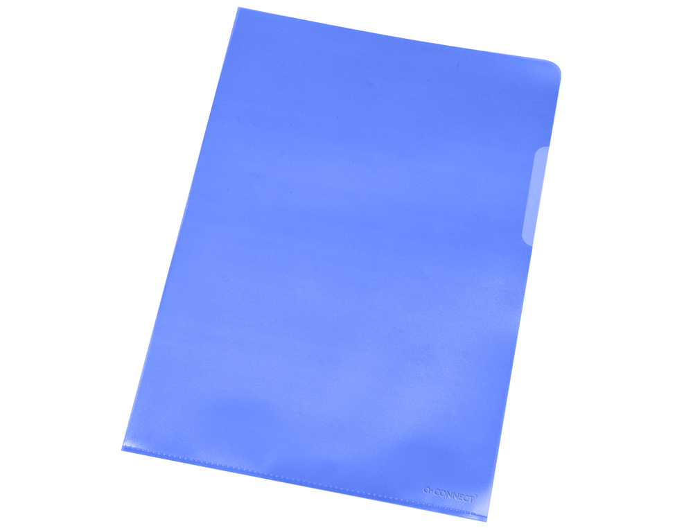 CARPETA DOSSIER UÑERO PLASTICO Q-CONNECT DIN A4 120 MICRAS AZUL -BOLSA DE 10 UNIDADES