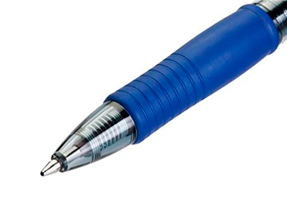 BOLIGRAFO Q-CONNECT RETRACTIL CON SUJECION DE CAUCHO TINTA ACEITE 0,7 MM COLOR AZUL