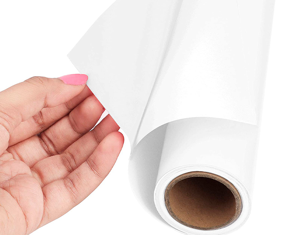 ROLLO ADHESIVO LIDERPAPEL UNICOLOR BLANCO BRILLO ROLLO DE 0,45 X 20 MT