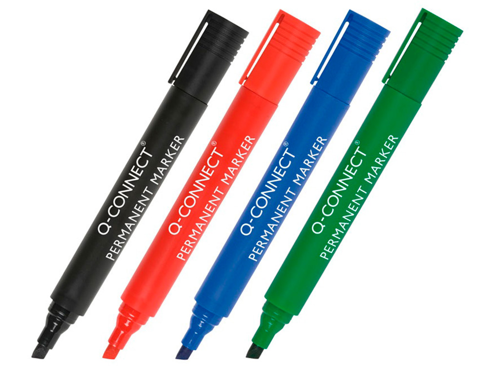 ROTULADOR Q-CONNECT MARCADOR PERMANENTE NEGRO PUNTA BISELADA 5 MM
