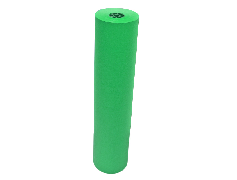 PAPEL KRAFT VERJURADO LIDERPAPEL VERDE ANCHO 1 MT LONGITUD 150 MT GRAMAJE 65 GR PESO 10 KG