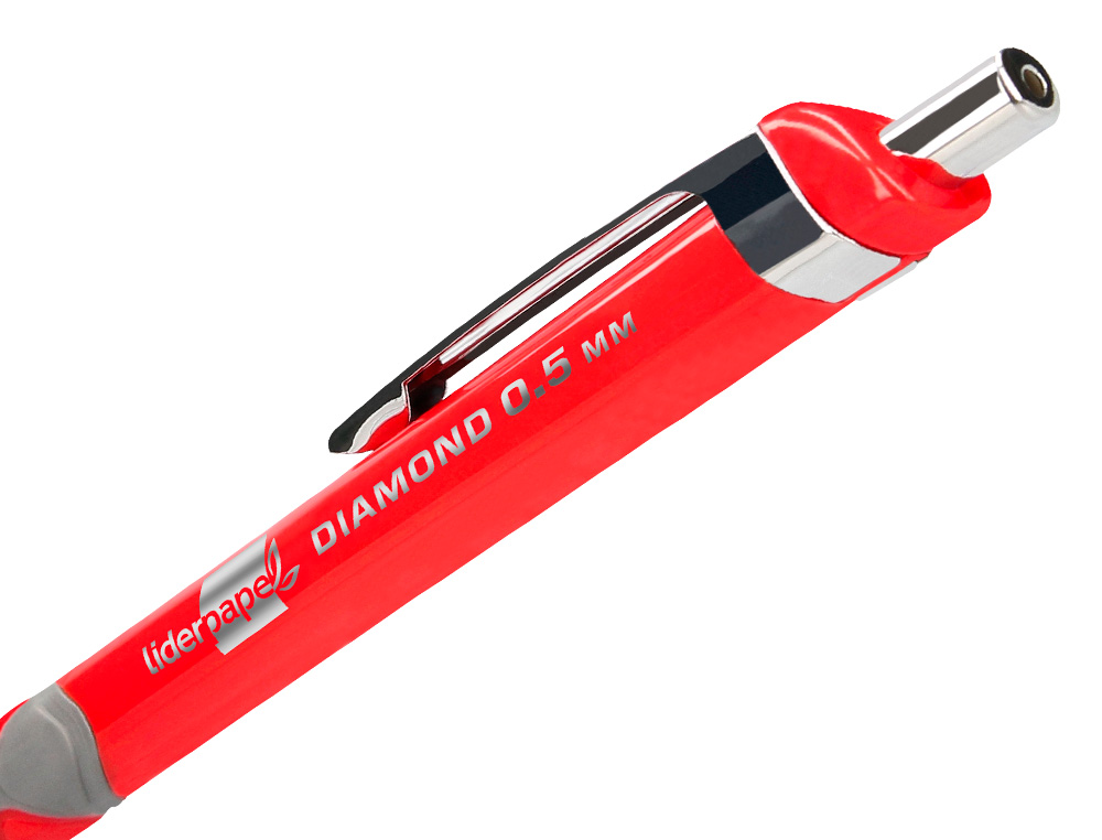 PORTAMINAS LIDERPAPEL DIAMOND 0,5 MM CON GOMA Y SUJECION SOFT COLORES SURTIDOS
