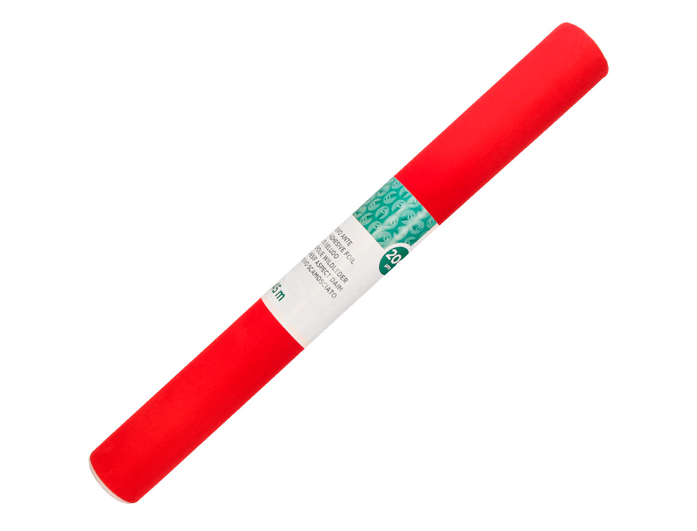 ROLLO ADHESIVO LIDERPAPEL UNICOLOR ROJO BRILLO ROLLO DE 0,45 X 2 MT