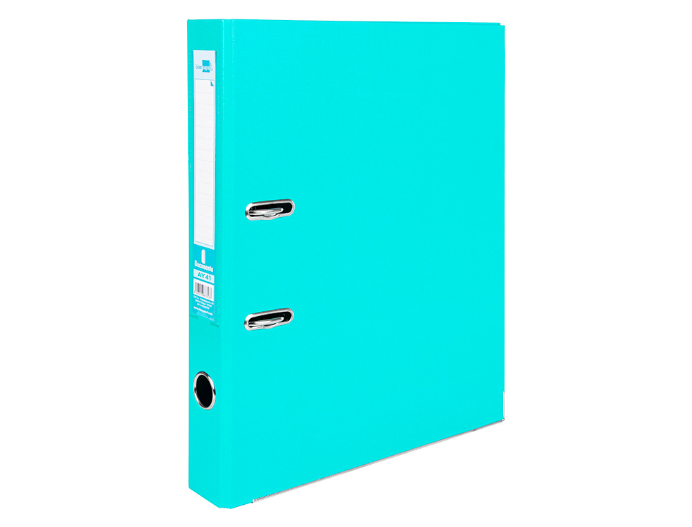 ARCHIVADOR DE PALANCA LIDERPAPEL FOLIO DOCUMENTA FORRADO PVC CON RADO LOMO 52 MM VERDE CLARO COMPRESOR