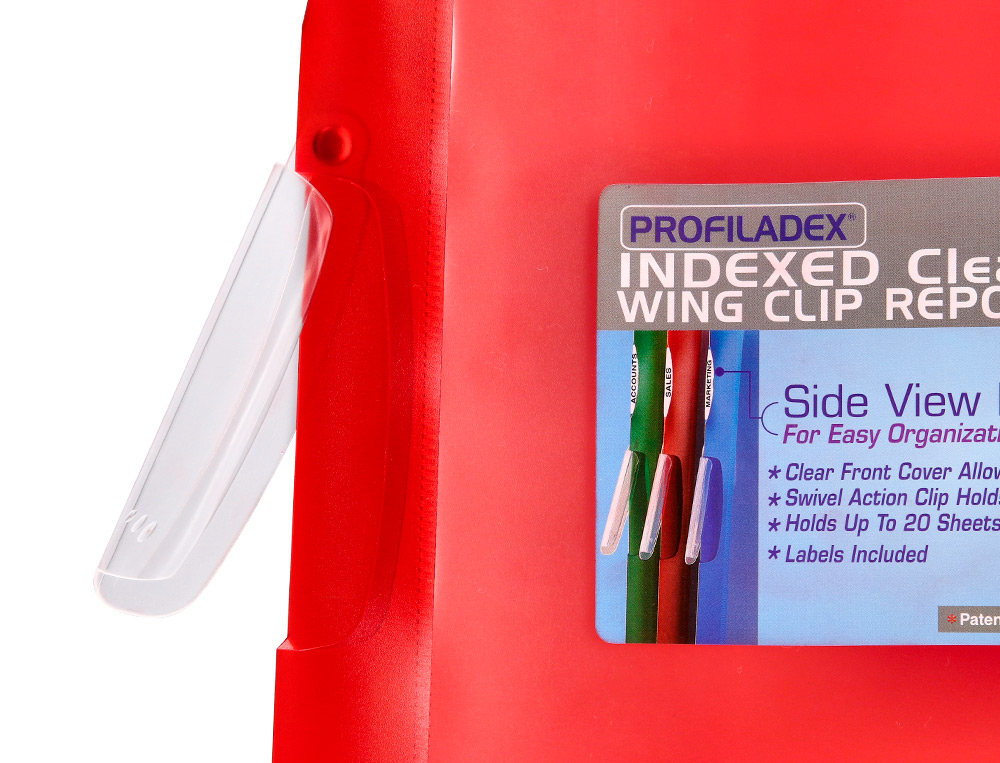CARPETA BEAUTONE DOSSIER PINZA LATERAL 48380 POLIPROPILDIN-A4 ROJA PINZA GIRATORIA -PACK DE 10 RETRACTILADO