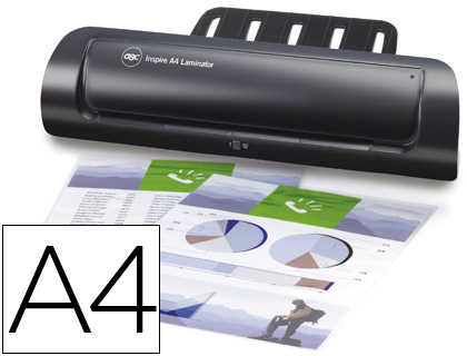 PLASTIFICADORA INSPIRE DIN A4 2 RODILLOS HASTA 125MC